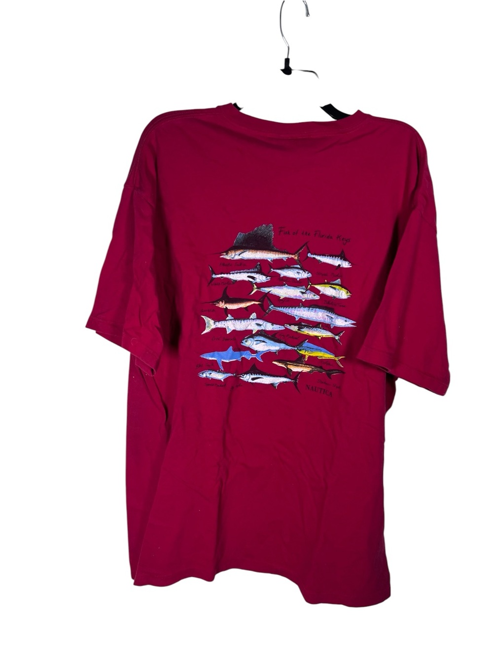 Nautica Red Fish of the Florida Keys Cotton Shirt Size XXL